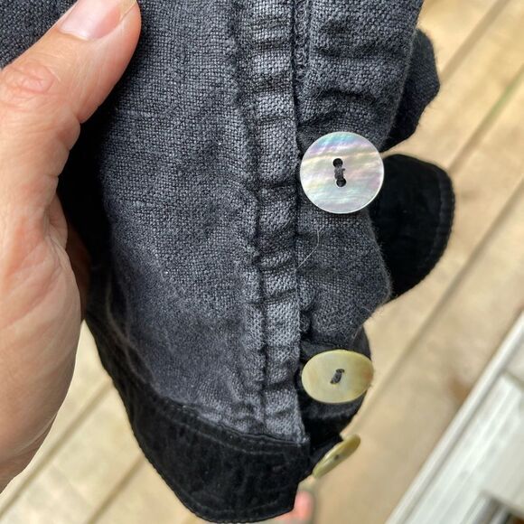 Vintage Johnny Was Black button down vest - Picture 7 of 8